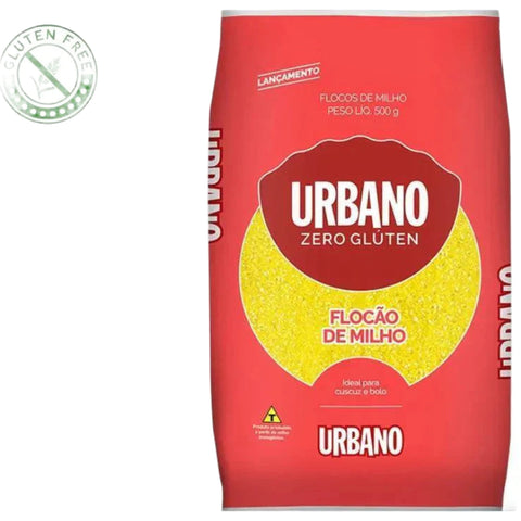 URBANO Farinha de Milho Flocada (Flocão de Milho) Sem Glúten 500g