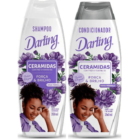 Darling Shampoo e Condicionador Ceramidas Força e brilho 350ml