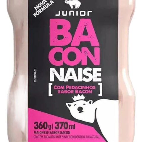 Junior Maionese De Bacon Baconnaise Molho Lanche Frasco 360g
