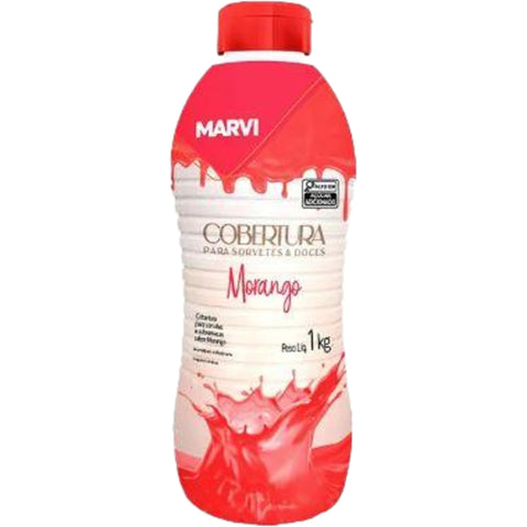 Marvi Cobertura de sorvete morango 1kg