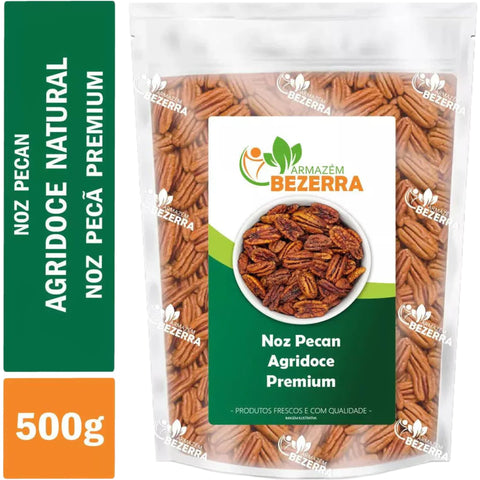 Armazem Bezerra Noz Pecan Agridoce Natural 500g Noz Pecã