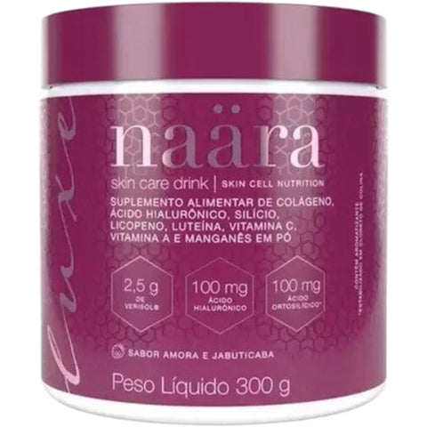 Colágeno Verisol Com Ácido Hialurônico - Naära Luxe - 300g Amora e Jabuticaba
