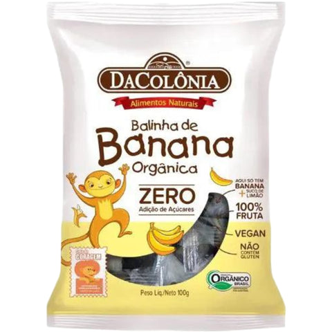Bala de Banana Orgânica Zero 100g DaCôlonia