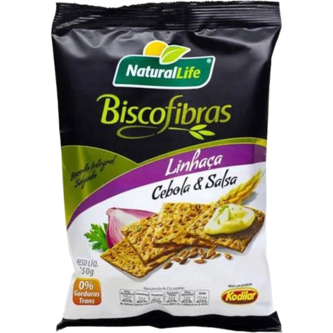 Natura Biscoito de Cereais Linhaça, Cebola e Salsa Biscofibras 150glLife