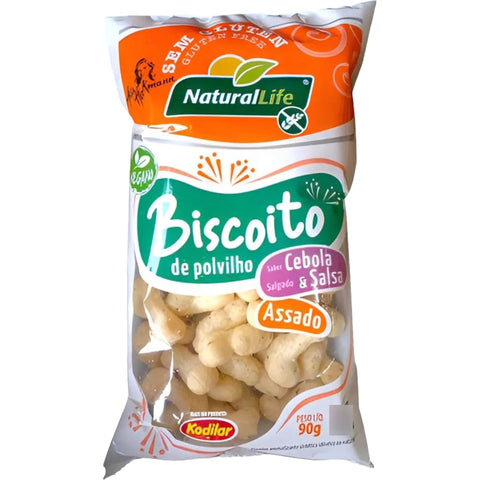 Natura Biscoito de Polvilho Sabor Cebola e Salsa Vegano S/ GlútenlLife 90g