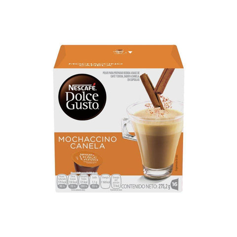 Café Cápsulas Mochaccino Canela Dolce Gusto - 10 unidades - MEUBRASILONLINE