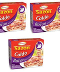 Caldo SAZÓN® Bacon 3 x 37.5g - MEUBRASILONLINE