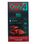 Chocolate 85% Cacau Com Açúcar de Coco Only4 80g - MEUBRASILONLINE