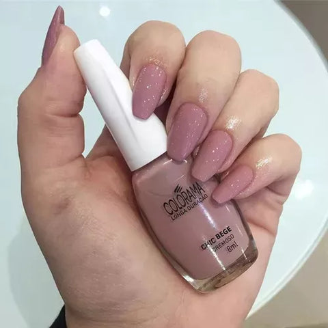 Colorama Esmalte Chic Bege 8ml - MEUBRASILONLINE