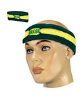 Faixa De Cabelo Bordado Brasil Verde E Amarelo - MEUBRASILONLINE