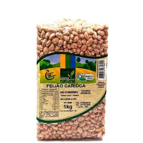 Feijão Carioca Orgânico Coopernatural 1kg - MEUBRASILONLINE