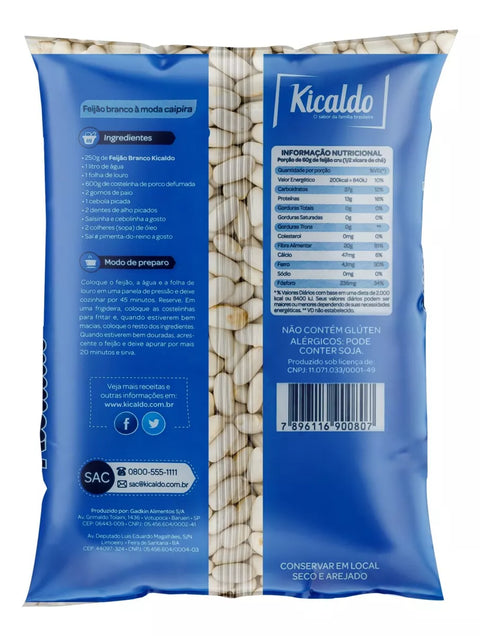 Kicaldo Feijão Branco 1Kg
