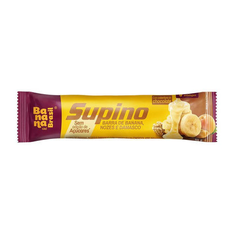 Banana Brasil Supino Zero - Banana, Nozes e Damasco - Caixa com 3un de 24g - MEUBRASILONLINE