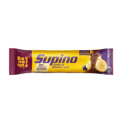 Banana Brasil Supino Zero - Banana e Açaí - Caixa com 3un de 24g - MEUBRASILONLINE