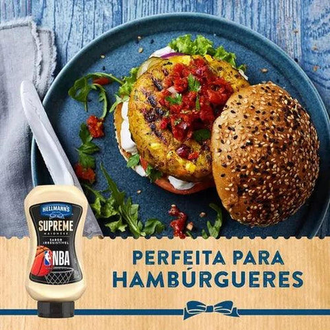 Hellmann"s Maionese Nba Supreme Squeeze 330g - MEUBRASILONLINE