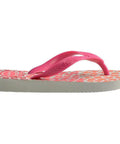 Havaianas Kids Flores Branco Rosa - MEUBRASILONLINE