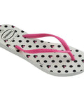 Havaianas Kids Slim Disney Branco Rosa - MEUBRASILONLINE