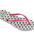 Havaianas Kids Slim Disney Branco Rosa - MEUBRASILONLINE