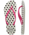 Havaianas Kids Slim Disney Branco Rosa - MEUBRASILONLINE