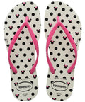 Havaianas Kids Slim Disney Branco Rosa - MEUBRASILONLINE