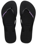 Havaianas Slim Logo Pop-Up Preto Lilas - MEUBRASILONLINE