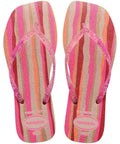 Havaianas Slim Square Folia Rosa Ballet - MEUBRASILONLINE