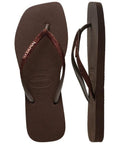 Havaianas Slim Square Glitter Café - MEUBRASILONLINE