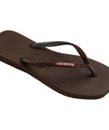 Havaianas Slim Square Glitter Café - MEUBRASILONLINE