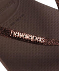 Havaianas Slim Square Glitter Café - MEUBRASILONLINE