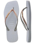 Havaianas Slim Square Glitter Cinza Gelo - MEUBRASILONLINE