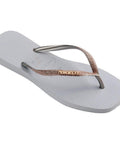 Havaianas Slim Square Glitter Cinza Gelo - MEUBRASILONLINE