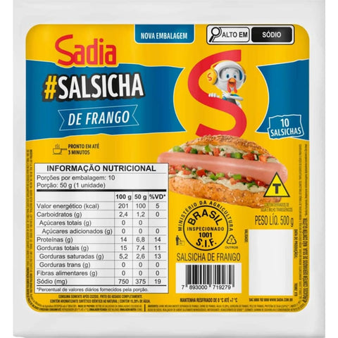 Sadia Salsicha de Frango 500g