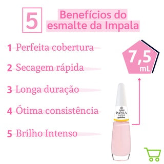 Impala Cremoso Esmalte Gatinha 7,5ml - MEUBRASILONLINE