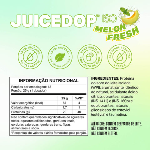 Whey Protein Isolado ElementoPuro Juicedop 450g Melon Fresh
