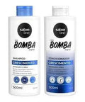 Kit Shampoo e Condicionador SOS Bomba crescimento, reparação e força Salon Line 500ml. Biotina, whey protein, vitamina A, óleo de rício e D-pantenol. - MEUBRASILONLINE