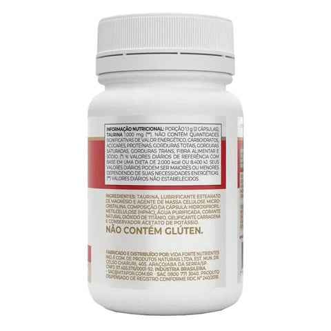 L-Taurina Taurine Vitafor 30 Caps - MEUBRASILONLINE
