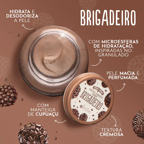 Combo Completo Brigadeiro - Esfoliante, Spray Perfumado e Hidratante Corporal.