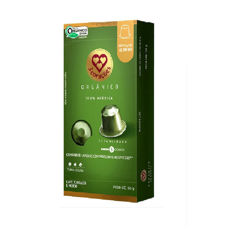 Três Corações Cápsula 3 Corações 100% orgânico 50g