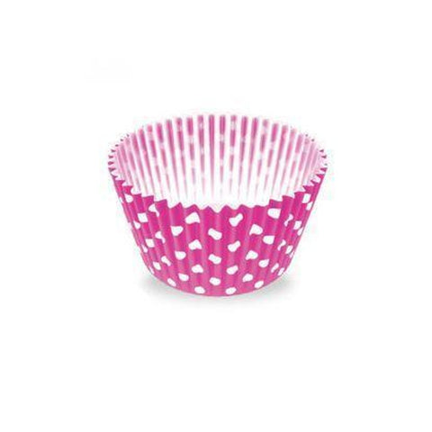 Forminha N-5 para docinhos - Small Candy Cups Pink Poa Branco - Pink white dots