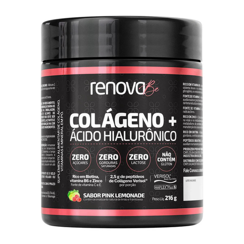 Colágeno + Ácido Hialuronico - RenovaBe - 216g - Sabores