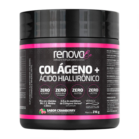 Colágeno + Ácido Hialuronico - RenovaBe - 216g - Sabores