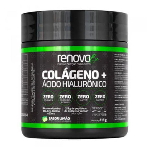 Colágeno + Ácido Hialuronico - RenovaBe - 216g - Sabores