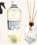 Refil Aromatizante 1 L com frasco de vidro e válvula spray
