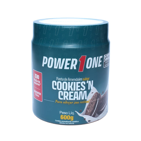 Pasta de Amendoim Cookies and Cream Power1One 600g