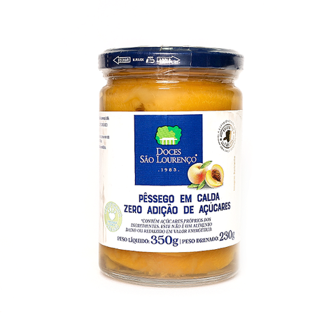 Pêssego em Calda Zero Açúcar São Lourenço 350g