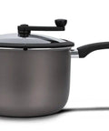 Pipoqueira Brinox Pic Poc prata 5,5L - antiaderente pro-flon, aluminio 1,6 mm, misturador de nylon, três saídas de vapor - Linha Especiarias - Prata - MEUBRASILONLINE