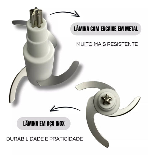 Processador Triturador Alho Mega Power Elétrico 600ml Grande