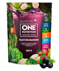 Proteína Vegetal One Nutrition Açaí Banana Puravida 450g - MEUBRASILONLINE