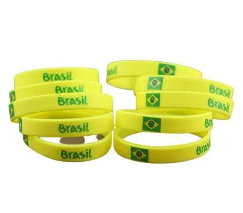 Pulseira Brasil Silicone - MEUBRASILONLINE