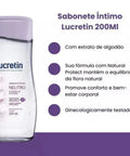 Sabonete Liquido Neutro Lucretin 200ML - MEUBRASILONLINE